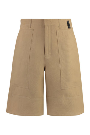 Canvas bermuda shorts-0